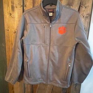 Gray Jacket with Orange Clemson Logo